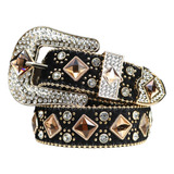 Cinto Country Feminino Revoada Pelo Strass Fivela Grande