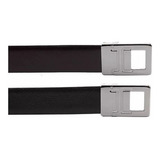 Cinto Couro Masculino Dupla Face Ajustável Fasolo G020 Cor Marrom Y Preto Tamanho G/gg