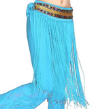 Cinto De Veludo Franjas Longas Dança Do Ventre Tribal Ats Luxo
