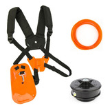 Cinto Duplo Profissional Roçadeira Stihl Fs220 + Carretel