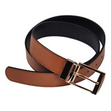 Cinto Feminino Dupla Face Blogueiras Super !! Cor Caramelo Com Preto Tamanho 115 Cm Único Regulável
