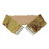 Cinto Feminino Feminino Elástico Lantejoulas Barriga Cintura