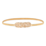 Cinto Fino Feminino De Metal, Elástico Dourado, Cinto Fino