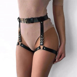 Cinto Harness Couro Gotico Lolita Cinta Liga Punk Perna Coxa
