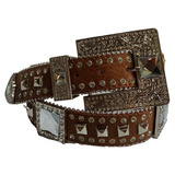Cinto Importado Pedraria/strass Master Caramelo 1080
