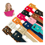 Cinto Infantil Feminino Meninas Couro Varias Cores Promoção