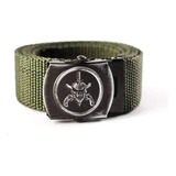 Cinto Militar Segurança Bope Caveira Tático Urbano Preto