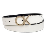 Cinto Reversível Feminino Calvin Klein, Placa, Extragrande