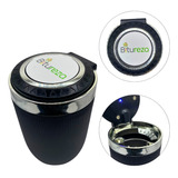 Cinzeiro De Carro Com Led Light Push Type Automóvel + Brinde