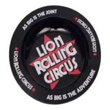 Cinzeiro De Metal Lion Rolling Circus Tradicional Preto Mesa