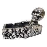 Cinzeiro Iron Crânio Esqueleto Caveira Decorativo
