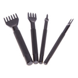 Cinzel Para Furar Couro Garfos Kit 4mm Puncher Diamante