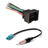 Cj Chicote + Adaptador De Antena Para Dvd Multimidia Gm Cobalt Oni Spin Sonic 2017 Com Iso 16 Vias