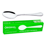 Cj De Colheres De Mesa Inox Kit C/12 Pçs Linha Continental