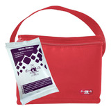 Ck Presentes Kit Bolsa Termica Pequena Lanches Academia Fitness + Gel Cor Vermelho