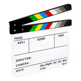 Claquete De Cinema 30x24cm Profissional Com Imã Colorida