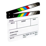 Claquete De Cinema 30x24cm Profissional Com Imã Colorida