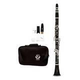 Clarinete Eagle Cl-04n Sib 17 Chaves Chave Niquelada Estojo
