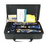 Clarinete Moresky Azul Escuro E109 Com Acessórios 