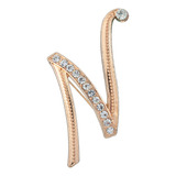 Clipe De Strass, Alfinete De Lapela Inicial, Broche Com Letr