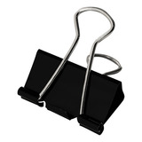 Clips Prendedor De Papel Grampo Binder 19mm 12 Un Até 60 Fls Cor Preto