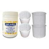 Coalho Halamix Pó 50g Fabricação De Queijos + 4 Formas