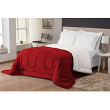Coberdrom Casal Queen Edredom Felpudo Dupla Face Cores Cor Vermelho