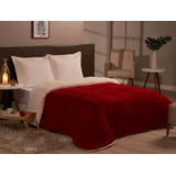 Coberdrom Edredom Cobertor Casal Queen Dupla Face Realeza Vermelho