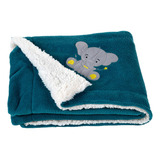 Coberdrom Infantil De Berço Bordado Sherpa Toque Super Macio