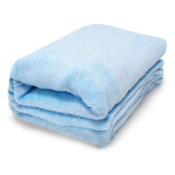 Cobertor Bebe Soft Microfibra Enxoval Manta Anti-alérgico Cor Azul Céu