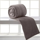 Cobertor Casa Laura Enxovais Manta Microfibra 2 Corpos Chumbo Com Design Liso De 2.00 M X 1.80 M