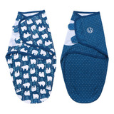 Cobertor Insular Baby Swaddle Wrap 2 Pack Algodão Macio Cart