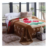 Cobertor Jolitex Ternille Dyuri Cobertor Dupla Face Cor Marrom Com Design Monviso De 2.2m X 1.8m