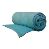Cobertor Life Tex Ii Microfibra Cor Azul-turquesa Com Design Lisa De 200cm X 180cm