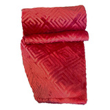 Cobertor Manta Flannel Embossed King Queen Luxo 2,20x2,40 Cor Vermelho