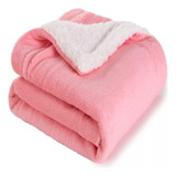 Cobertor Manta Soft Bebê Dupla Face E Microfibra Rosa