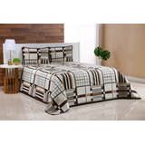Cobre Leito Colcha Casal Queen 3 Pçs Floral Estampado Piquet