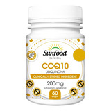 Coenzima K10 200mg 60 Cápsulas Sunfood Clinical Importada