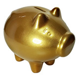 Cofre De Porquinho De Cerâmica Para Guardar Moedas Dourado