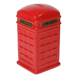 Cofre Em Cerâmica Cabine Telefônica Inglesa 13 Cm Altura
