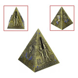 Cofre Piramide Miniatura Metal Egito Faraó
