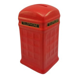 Cofrinho Moedas Cabine Telefônica Cerâmica Vermelho Londres