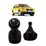 Coifa Com Manopla Cambio Vw Gol G4 Napa / Bola Aro Cromado 