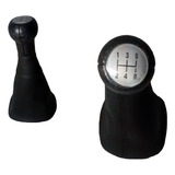 Coifa Com Manopla Cambio Vw Gol G4 Napa / Bola Lente Prata