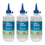 Cola Artesão Silicone Liquida Eva Isopor 250ml Kit 3 Uni