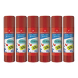 Cola Bastão 40g Grande Faber Castell Escolar Lavável Kit 6un