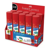 Cola Bastão Grande Retrátil 40g Faber Castell Caixa 10 Un.