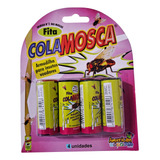 Cola Fita Armadilha Pega Moscas Insetos Voadores 4 Rolos