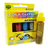 Cola Glitter 15g Conj.c/4 Sem Cor