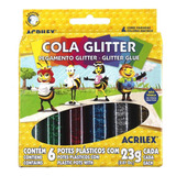 Cola Líquido Acrilex Colorida Com Gliter